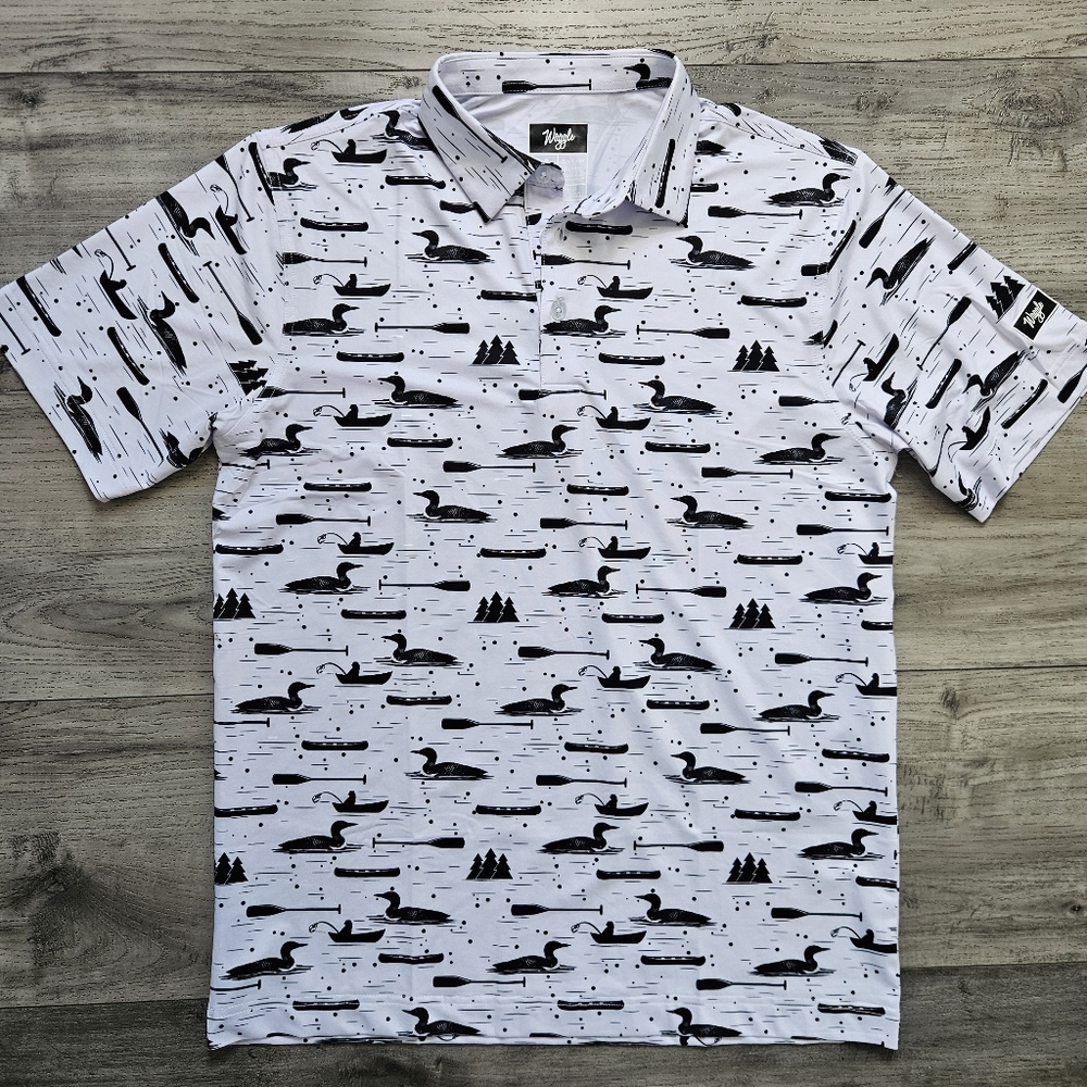 Waggle Golf Polo shirt All Over Print Size Medium